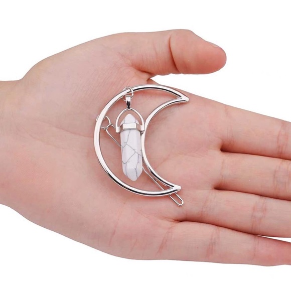 NEW Moon Marble Stone Hairpin - Picture 2 of 2